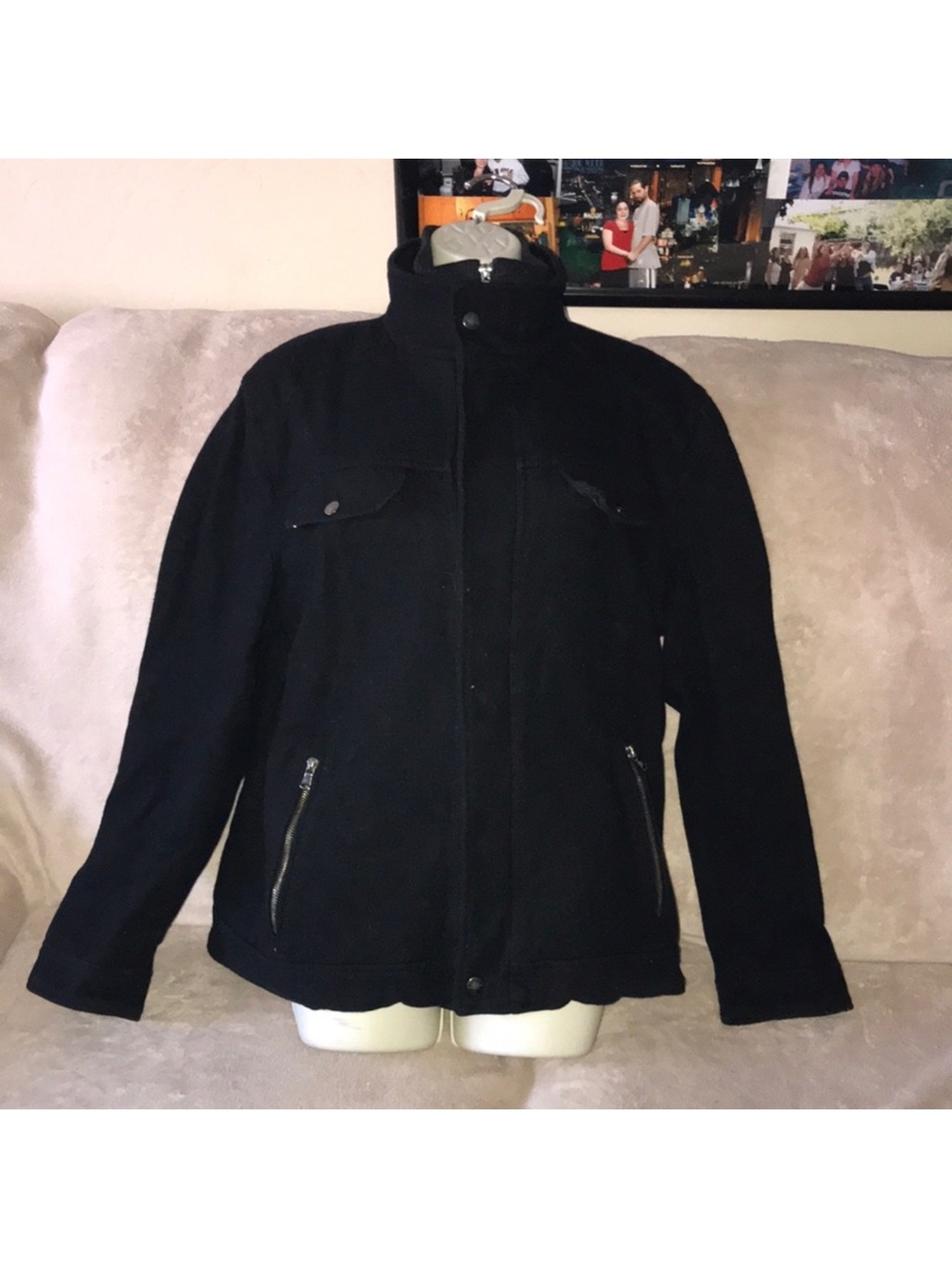 Michael Kors medium black grey and silver jacket damaged